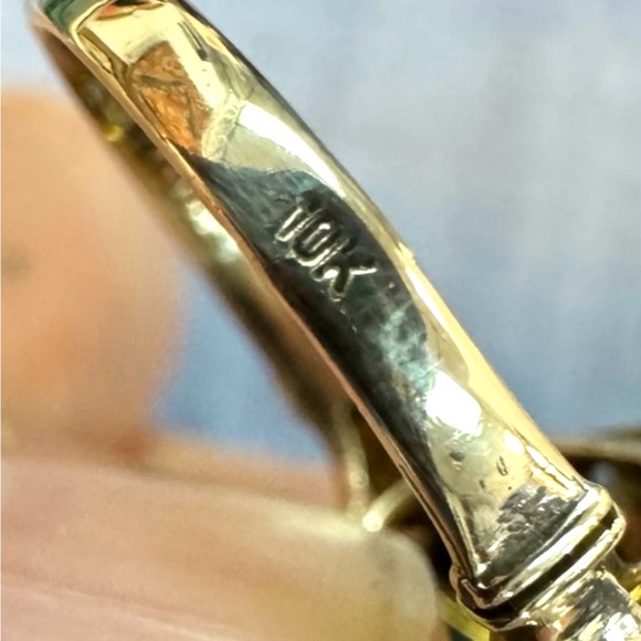 10k Victorian Blue Sapphire Cocktail Ring - Picture 6 of 11